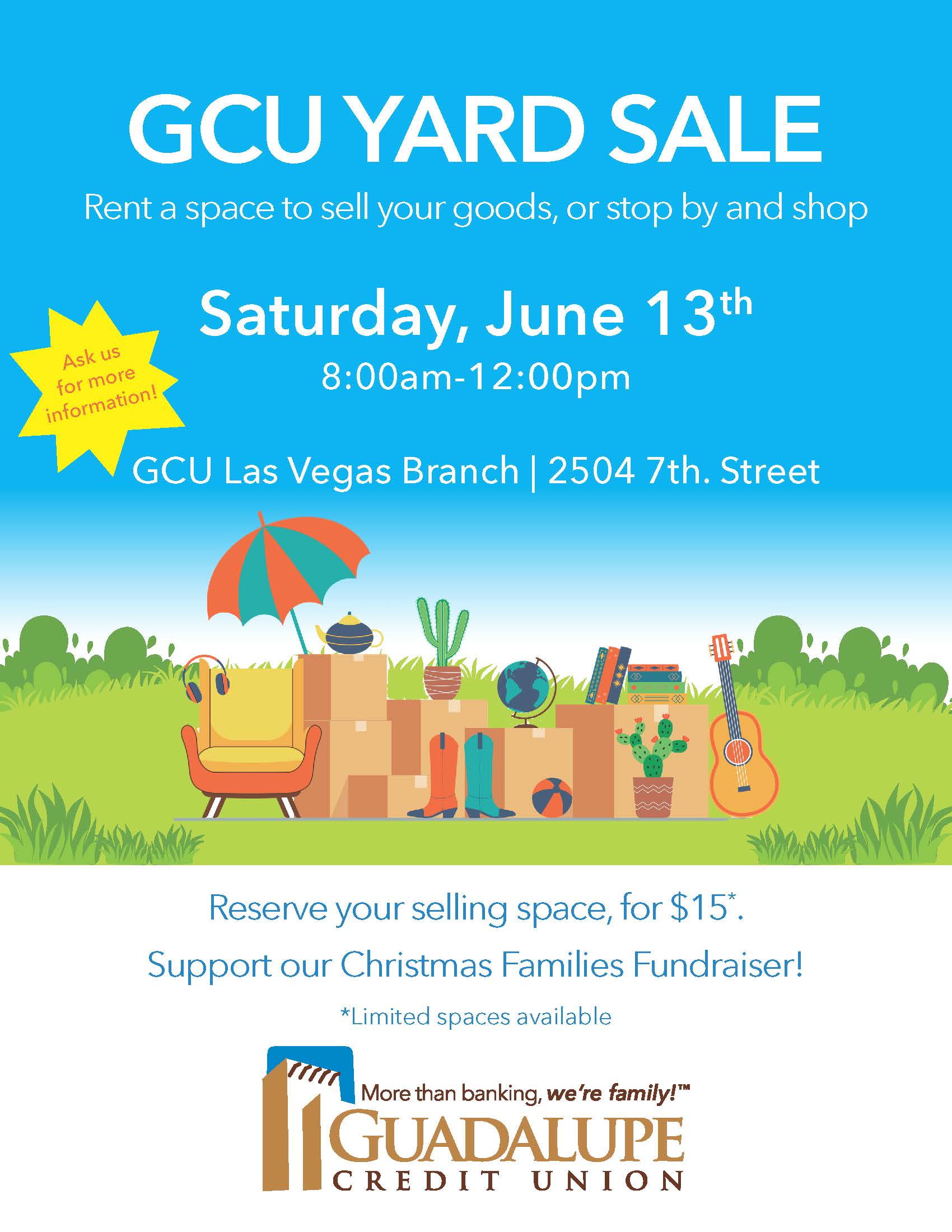 GCU Yard Sale - June 13th 8:00AM-12:00PM